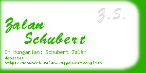 zalan schubert business card